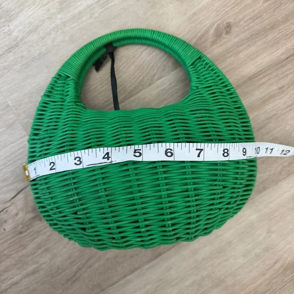 Kate Spade x Target Green Wicker Crescent Bag - Picture 9 of 12